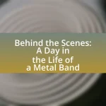 Behind the Scenes: A Day in the Life of a Metal Band