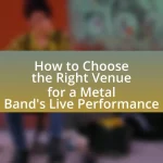 How to Choose the Right Venue for a Metal Band’s Live Performance