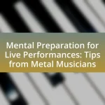 Mental Preparation for Live Performances: Tips from Metal Musicians