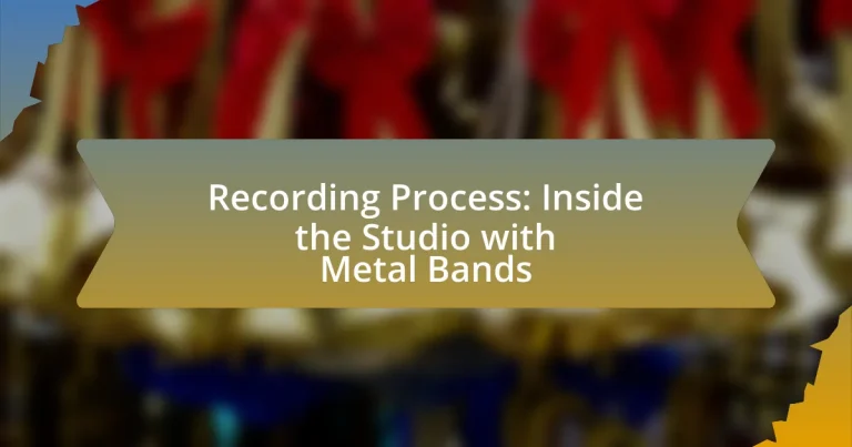 Recording Process: Inside the Studio with Metal Bands