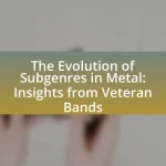 The Evolution of Subgenres in Metal: Insights from Veteran Bands