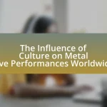 The Influence of Culture on Metal Live Performances Worldwide