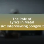 The Role of Lyrics in Metal Music: Interviewing Songwriters