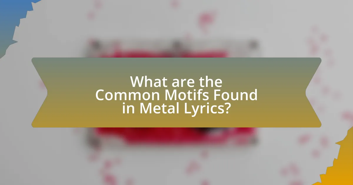 What are the Common Motifs Found in Metal Lyrics?
