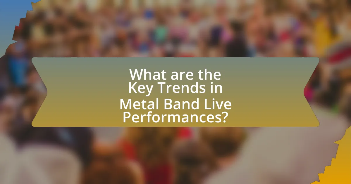 What are the Key Trends in Metal Band Live Performances?