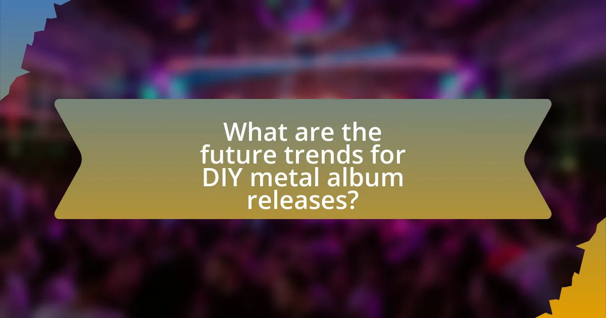 What are the future trends for DIY metal album releases?