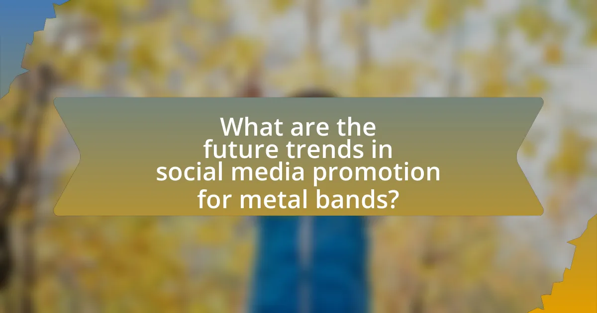 What are the future trends in social media promotion for metal bands?