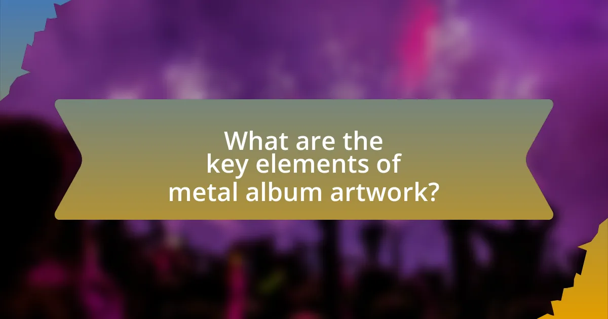 What are the key elements of metal album artwork?