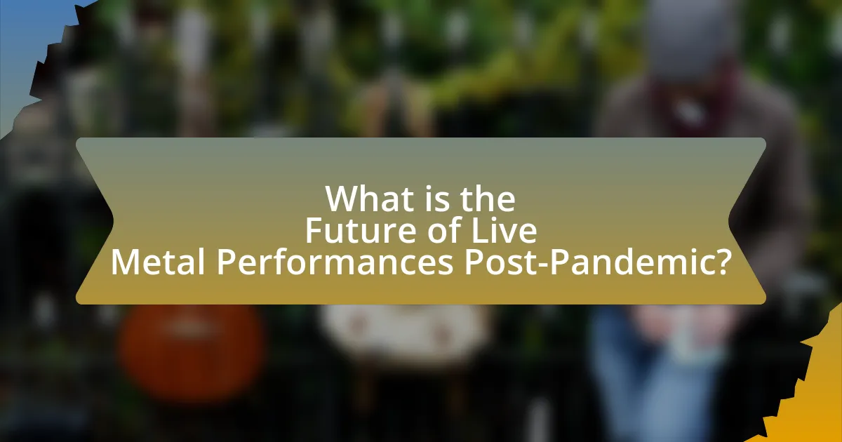 What is the Future of Live Metal Performances Post-Pandemic?