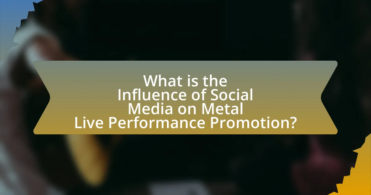 What is the Influence of Social Media on Metal Live Performance Promotion?