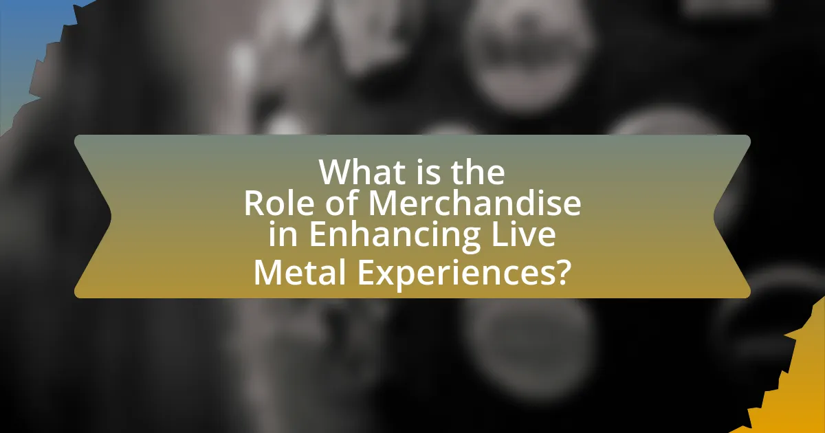 What is the Role of Merchandise in Enhancing Live Metal Experiences?
